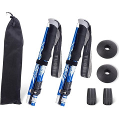 ThreeH Pack of 2 Trekinga nūjas, saliekamas pārgājienu nūjas, vieglas, salokāmas, regulējamas pārgājienu nūjas pārgājieniem, kempingiem, ceļojumu nūjas vīriešiem un sievietēm