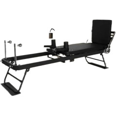 DGOINGPI Pilates reformators Salokāms Pilates reformators ar papildu auklu komplektu pāri, Pilates mašīna mājas vēdera vingrošanas dēlim