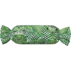 ZhanMg Banana Leaf Green Print Candy-Shaped Cylindrical Pillow - Regulējams kakla atbalsts, muguras spilvens, ceļojumu spilvens no atmiņas putām