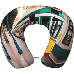 WYCZHY Lisabonas tramvaja modelis lidmašīnas ceļojumu spilvens Dāvana kakla spilvenam Atmiņas putu ceļojumu spilvens birojiem un automašīnām
