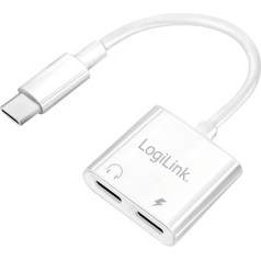 Adapteris usb-c uz 2x usb -c, pd 60w / audio