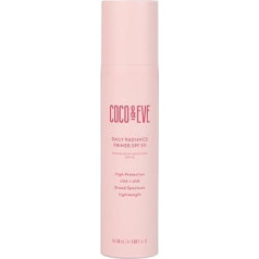 Coco & Eve Sunscreen Primer SPF50 ikdienas mirdzošai ādai. Tonēts tonālais tonētājs SPF50 aizsargā pret UVA/UVB saules stariem. Antioksidanti un niacinamīds starojošai ādai ar veselīgu mirdzumu (50ml). (50ml)