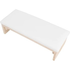 Manikīra spilvenu statīvs Nagu spilvenu spilvens PU ādas rokas/ plaukstas atbalsta turētājs Nagu mākslas spilvenu turētājs ar koka pamatni mājas nagu manikīram 12 x 4,7 x 3,3 collas, balts