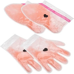 minkissy 2 Paar Wachstherapie-Handschuhe Hände Kutikula Fuß Fußpeeling- familien familiar Handabdeckung für Paraffintherapie Wachshandschuh-Fußabdeckung Paraffinwachs Orange