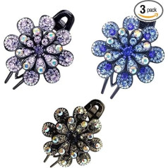 Traziewell Blumen-Haarspange mit Strass, glitzerndes Haar-Accessoire für Damen, Braut, Brautjungfer, französische Haarnadeln, Diamant-Haarspangen, Haarschmuck 1921