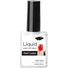 Liquid Nail Latex - flüssige Latexnägel zum Abziehen - 15 ml Nagelhaut-Nagellack Hautbarriere Schutz für Gel-Nagellack - weißes, geruchloses Maniküre-Zubehör für Nägel zu Hause DIY