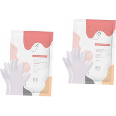 4 pāri roku maskas roku kopšanas zeķes roku skrubis mitrinošs krēms sausām rokām laka Slack Therme - rokām, lai izgaismotu rokas Fleece White IWOWHERO