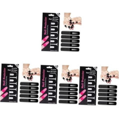 HAPINARY 400 lapas Nail Art Anti Spill Uzlīmes Nagu laka Aizsardzības klipi Nagu lentes Sporta nagu aizsardzība Nagu zīmogu plāksnes Nagu līmes noņemamas uzlīmes nagiem Onxyo Nagu nagu aizsardzība