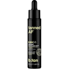 b.tan sejas un ķermeņa iedeguma pilieni | Tanned AF - tumši, vegāns, PETA sertificēts, 30 ml