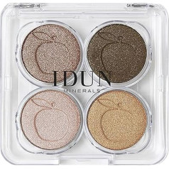 IDUN Minerals Brunkulla acu ēnu palete - 4 brūni, rozā un zelta toņi