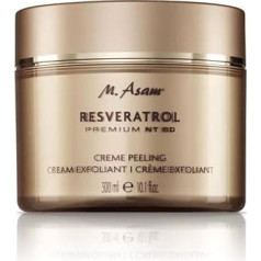 M. Asam Resveratrol Premium NT50 Cream Exfoliator (300 ml) - eksfoliators sejai un ķermenim ar hialuronskābi, E vitamīnu un šī sviestu, cīnās ar savelkošu ādu un piešķir svaigāku sejas toni.