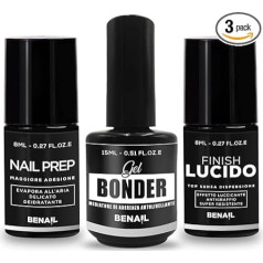 Professionelles Nagelgel, Primer und Überlack ohne Dispersion für halbpermanenten Nagellack, Nagelgel, Acrylgel, 8 ml.