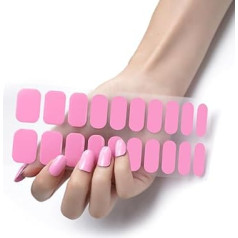 20 Stück Einfarbige Nagellackstreifen Selbstklebende Gel Nagel Aufkleber Abziehbilder Gel Nagelstreifen Volle Nagelfolien Für Nägel Kunst