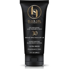 BlackGirlSunscreen SPF 30 saules aizsargkrēms - Izgatavots sievietēm ar ādas krāsu, ar dabīgām sastāvdaļām un formulēts cilvēkiem ar ādas krāsu, bez sintētiskām smaržvielām un Cruelty Free -
