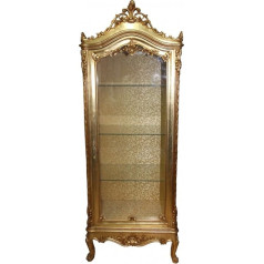 Casa Padrino Casa-Padrino Baroka vitrīna Zelta H 200 cm, W 70 cm, dziļums 45 cm - vitrīna - skapis