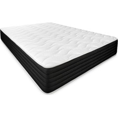 Duérmete Online - Apgriežams atmiņas putu matracis ziemai un vasarai, cietība, vidēja cietība, biezums 30 cm, aizsargā pret ērcēm, pret baktērijām un hipoalerģisks, 140 x 190 cm