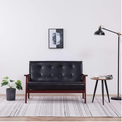 ZEYUAN Divvietīgs dīvāns dīvāns dzīvojamai istabai Dzīvokļi, apartamenti, atpūtas dīvāni un kušetes Atgāžamais dīvāns melns mākslīgā āda