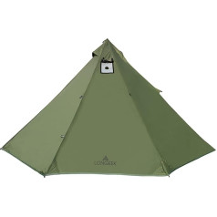 Longeek Teepee telts 1-4 Person Ultralight āra kempings ar cepeškrāsni 4 gadalaiki Ģimenes ūdensnecaurlaidīga nojume lapene