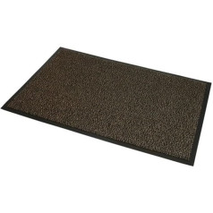 JVL izturīgs pret slīdēšanu barjeras durvju grīdas paklājs, vinils, brūns/ melns, 80 x 140 cm