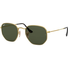Ray-Ban vīriešu sešstūra saulesbrilles RB3548N zelta krāsā