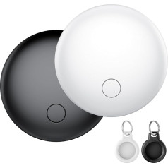 Air Tag Schlüsselfinder 2er Pack, Smart Tag Kompatibel mit Apple Wo ist APP(nur iOS), Air Tracker Tag für Schlüssel/Gepäck/Koffer/Brieftasche, IP67 Wasserdicht, Austauschbarer Akku