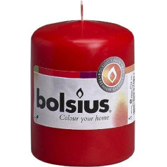 Bolsius gludas sveces - Sarkanas - 10 gabali - 8 cm - Dekoratīvās mājas sveces - Degšanas laiks 17 stundas - Bez aromāta
