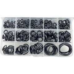 1400-100 Stück O-Ring-Gummidichtungen, Dichtungsring-Set, Nitrilkautschuk, Hochdruck-Dichtungs-Elastikband, O-Gummi-Ring-Set(1280pcs mixed (1set))