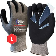 Quest Protective Apparel Powered By Kyorene Schnittschutzhandschuhe, Arbeitshandschuhe mit Graphen-Griff, Größe L, 72 Paar