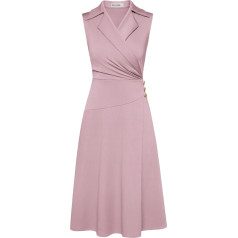 GRACE KARIN Business Dress Women's Sleeveless Formal Dresses Elegant A-line Pleated Midi Evening Dresses