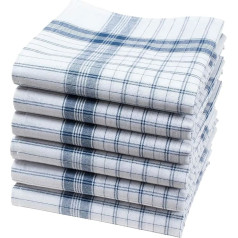 Merrysquare - Lielformāta kabatlakatiņi - Leon modelis - 50 cm x 50 cm - 6 gabaliņi - 100% kokvilna, zili