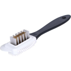 Kaps Kvalitatīva daudzfunkcionāla četrpusīga apavu tīrīšanas birste, misiņa un neilona sariņi, tīra un lieliski notīra apavus, nodrošina perfektu kopšanu