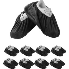 Voarge 8 pāru neslīdošas apavu pārvalki, virsauti, pārvalki, apavu pārvalki, ūdensnecaurlaidīgi apavu pārvalki mājsaimniecībai, paklājiem, grīdas aizsardzībai, mašīnām, mazgājami (melni)