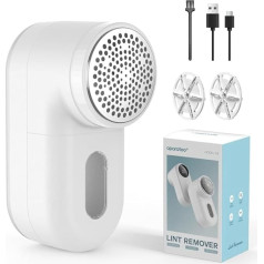 5 W elektriskais savilkumu tīrītājs ar 3 ātrumiem, uzlādējams, ar 2 skuvekļu galviņām, elektriskais savilkumu tīrītājs drēbēm, segām, paklājiem, dīvāniem, dīvāniem un apģērbiem