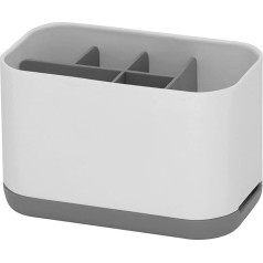 Plastikāta zobu suku turētājs vannas istabai, trauks zobu birstei, plastmasas zobu suku statīvs, zobu pastas statīvs, balts