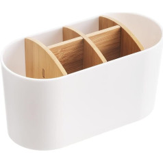 Zahnbürstenhalter, abnehmbar, 6 Fächer, Badezimmer, abnehmbarer Zahnbürstenhalter für Badezimmer, rutschfester Aufbewahrungs-Organizer, Fernbedienungshalter, Schreibtisch-Organizer,