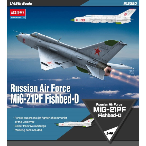 Academy Plastikāta modelis mig-21pf Poļu krāsošana 1/48