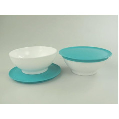 TUPPERWARE Allegra Deserta bļoda 275 ml balta tirkīza (2)