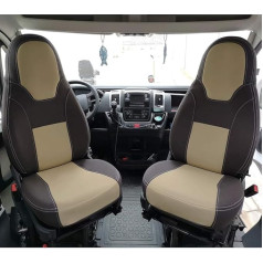 KFoam.es 2 PREMIUM ŠOKOLĀTAS KRŪNAS ŠOKOLĀTAS KRIEVU SĒDEKĻU PŪŠŅI FIAT DUCATO PEUGEOT BOXER CITROEN JUMPER 200 komplekts