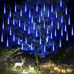 Roytong LED Fairy Lights āra balkons, 30 cm, 10 caurules, 360 LED Ziemassvētku rotājumi, meteoru duša, lietus gaismas, LED lāsteku pasaku gaismas dārzam, Ziemassvētku dekors (30 cm, 10 caurules, 360 gaismas diodes,