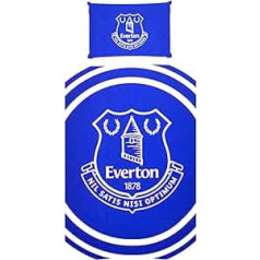 Oficiālais Everton FC Pulse apgriežams segas pārvalks un 2 spilvendrānas zils gultas veļas komplekts