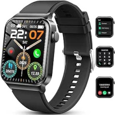 Viedpulkstenis vīriešiem sievietēm ar tālruņa funkciju 1,85 collu Full Touch Smart Watch fitnesa pulkstenis ar 113 sporta režīmiem, pedometrs miega monitors pulsometrs IP68 ūdensizturīgs pulkstenis sporta pulkstenis hronometrs