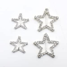 DAPERCI pogas 10 gab. Metāla šūšana Rhinestone Button DIY Pentagram Dekoratīvie rotaslietas Roku darbs Aksesuāri Lielas pogas Amatniecības pogām (Krāsa: Jauktā puse, Izmērs: Kā Apraksts)