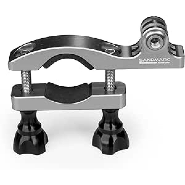 SANDMARC Navy Mount: 15–35 mm alumīnija stūre, sēdekļa statnis, velosipēda un slēpju nūja stiprinājums, kas paredzēts GoPro Hero 12, 11, 10, 9, 8, Max, 7, 6, 5, 4, 3+, 3, 2, HD un Osmo darbība