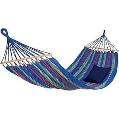 AMAZONAS Hammock Aruba Juniper weatherproof and UV-resistant 210 x 80cm to 180kg blue stripes