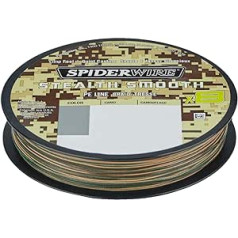 Spiderwire Stealth Smooth 8 New 2020, 150m, Camo, 8-ply braided line with micro coating, 0.06mm - 0.39mm, 5.4kg - 46.3kg, abrasion resistant