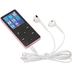 Mūzikas MP3 MP4 atskaņotājs, 1,8 collu skārienekrāns Bluetooth 5.0 MP3 mūzikas atskaņotājs, īpaši plāns pārnēsājams HiFi MP3 MP4 atskaņotājs ar 8 G atmiņas karti, ilgs gaidīšanas laiks (rozā krāsā)