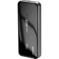 Dudao Powerbank 20000mAh 65W 1x USB-C 2x USB-A ar displeju melns