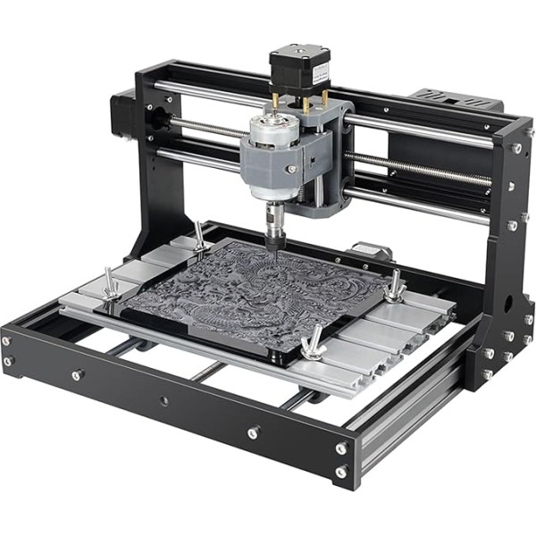 OUYANG CNC 3018 S frēzēšanas iekārta, 3 asu CNC gravēšanas iekārta, GRBL vadība un avārijas izslēgšanas poga, darba zona 300 mm x 180 mm x 45 mm, piemērota gravēšanai uz akrila, koka utt.