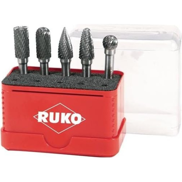 Ruko 116004 Hartmetall Frässtiftesatz, 5-teilig