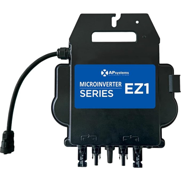 APsystems EZ1-M 800 W mikro invertors ar WLAN un Bluetooth, kas darbojas ar 600 W, PV VDE sertificēts, Plug & Play invertors, ideāli piemērots balkona elektrostacijai